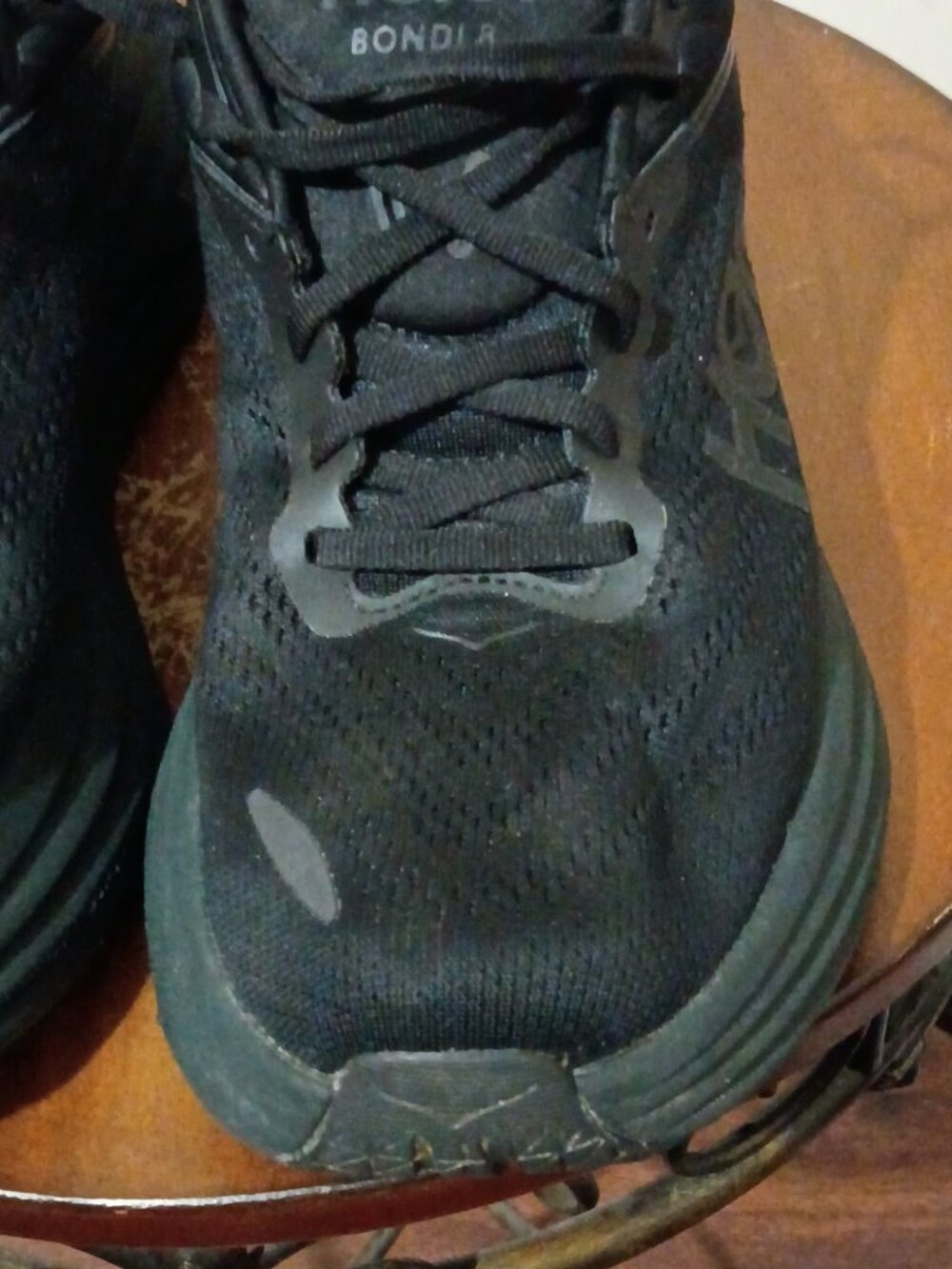 Hoka One One Bondi 8 Womens size 10B Black White Running Shoes 1127952 BBLC - Picture 8 of 13
